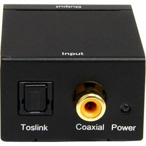 StarTech.com SPDIF Digital Coaxial or Toslink Optical to Stereo RCA Audio Converter - Black
