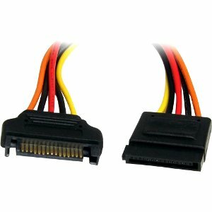 12IN SATA POWER EXTENSION CABLE CORD - 15PIN SATA POWER M/F