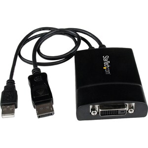 StarTech.com DisplayPort to DVI Adapter - Dual-Link - Active DVI-D Adapter for Your Monitor / Display - USB Powered - 2560