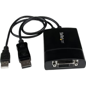 StarTech.com DisplayPort® auf Dual Link DVI Aktiv Konverter mit Stromversorgung über USB - Erster Anschluss: 1 x DisplayPo