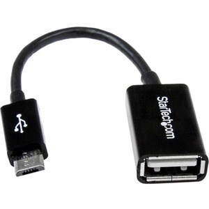 StarTech.com 13cm 5in. Micro USB to USB OTG Host Adapter - Micro USB Male to USB A Female On-The-GO Host Cable Adapter - C