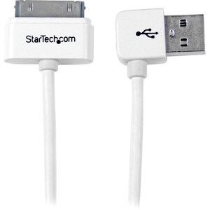 StarTech.com Cable Cargador 1m Conector Dock Connector de Apple® 30 Pines a USB en Ángulo Izquierdo iPod® iPhone® iPad® - 