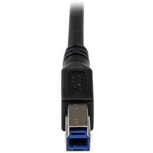 StarTech.com 1m USB 3.0 SuperSpeed Kabel A auf B rechts gewinkelt - Schwarz - Cable for Notebook, Netzwerkgerät, Drucker, 