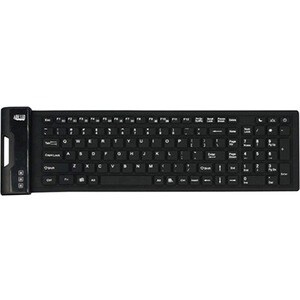 Adesso Antimicrobial Waterproof Flex Keyboard (Compact Size) - Cable Connectivity - USB Interface - 108 Key Home Page, Ema