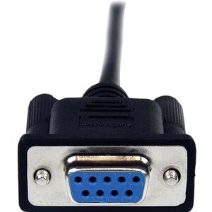 StarTech.com Câble Null Modem Croisé Série RS232 DB9 2 m - Noir - Cable for Modem, PC - Blindé - 28 AWG - Noir