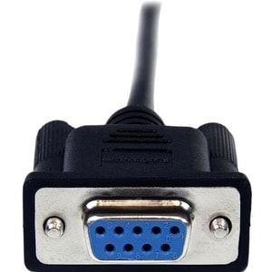 StarTech.com 2m Black DB9 RS232 Serial Null Modem Cable F/M - DB9 Male to Female - 9 pin Null Modem Cable - 1x DB9 (M), 1x