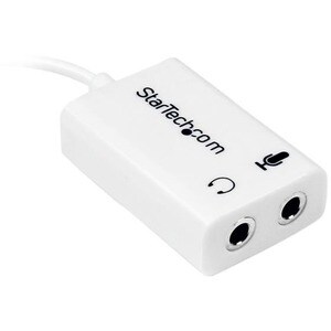 StarTech.com Adaptateur pour casque avec prises pour écouteur et microphone séparées - Mini-Jack 3,5mm 1x (M) 2x (F) - Bla