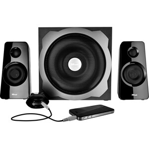 Trust Tytan 2.1 Speaker System - 60 W RMS - Black - iPod Supported