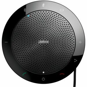 Jabra Speak 510+ MS Wired/Wireless Bluetooth Speakerphone - Skype for Business - Black - 4 Meeting Persons Capacity - Omni