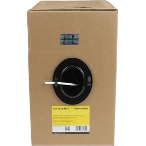 StarTech.com Bulk Cat 5e Ethernet Cable - 1000 ft. (304,8m) - Solid - CMR-Rated - White - TAA Compliant - 1000 ft. (304,8m