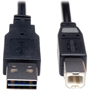 Eaton Tripp Lite Series Universal Reversible USB 2.0 Cable (Reversible A to B M/M), 3 ft. (0.91 m) - (Reversible A to B M/