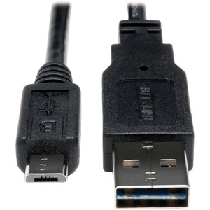Eaton Tripp Lite Series Universal Reversible USB 2.0 Cable (Reversible A to 5Pin Micro B M/M), 6 ft. (1.83 m) - (Reversibl