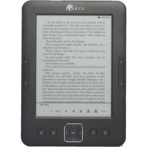 Icarus Digital Text Reader - Black - microSD - 4 GB Flash - 15.2 cm (6") Display - 800 x 600 - USB 2.0 - Headphone