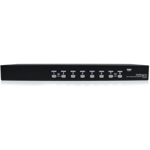 StarTech.com KVM Switchbox - TAA Compliant - 8 Computer(s) - 1920 x 1440 - 2 x USB - 1U - Rack-mountable