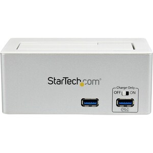 StarTech.com USB 3.0 SATA Hard Drive Docking Station SSD / HDD with integrated Fast Charge USB Hub and UASP For SATA 6 Gbp