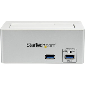 StarTech.com USB 3.0 SATA Hard Drive Docking Station SSD / HDD with integrated Fast Charge USB Hub and UASP For SATA 6 Gbp