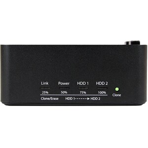 StarTech.com USB 3.0 SATA Hard Drive Duplicator & Eraser Dock - Standalone 2.5/3.5in HDD & SSD Eraser and Cloner - 2 x Dis