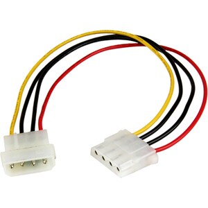 StarTech.com 12in LP4 Power Extension Cable - M/F - For Hard Drive - LP4 / LP4 - 18 Gauge - 1