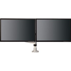 3M Mounting Arm for Flat Panel Display - Silver - Height Adjustable - 20 lb Load Capacity - 1 Each