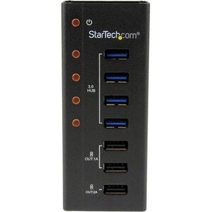 StarTech.com 4 Port USB 3.0 Hub plus 3 Ladeanschlüsse (2x 1A & 1x 2A) - Metallgehäuse zur Wandmontage - 7 Total USB Port(s