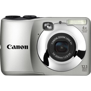 Canon PowerShot A1200 12.1 Megapixel Compact Camera - Silver - 1/2.3" CCD Sensor - 6.9 cm (2.7")LCD - 4x Optical Zoom - 4x