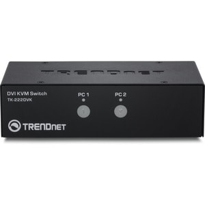 TRENDnet TK-222DVK KVM Switchbox - 2 Computer(s) - 1 Local User(s) - WQXGA - 2560 x 1600 - 6 x USB - 3 x DVI