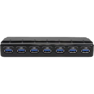 StarTech.com 7 Port SuperSpeed USB 3.0 Hub - 5Gbps - Desktop USB Hub with Power Adapter - Black - Add 7 external, SuperSpe