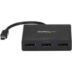 StarTech.com 3-Port Multi Monitor Adapter, Mini DisplayPort 1.2 to DP MST Hub, Video Splitter for Extended Desktop Mode, W