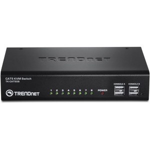 TRENDnet KVM Switchbox - 8 Computer(s) - 8 x Network (RJ-45) - PS/2 Port - USB - VGA