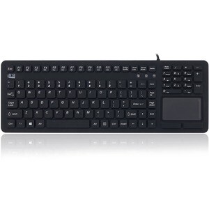 Adesso Antimicrobial Waterproof Touchpad Keyboard - Cable Connectivity - USB Interface - 108 Key Windows Key Hot Key(s) - 