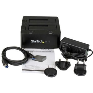 StarTech.com Dual-Bay USB 3.0 to SATA Hard Drive Docking Station, 2.5/3.5" SATA I/II/III, SSD/HDD Dock, USB Hard Drive Bay