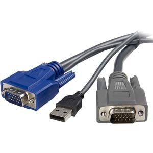 StarTech.com 2-in-1 - USB/ VGA cable - 4 pin USB Type A, HD-15 (M) - HD-15 (M) - 6 ft - Cable for Keyboard/Mouse, KVM Swit