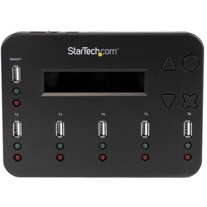 StarTech.com 1:5 USB Stick Klonstation und Löscher, Kopierer für mehrere USB Laufwerke, Zwei Kopiermodi und Drei Löschmodi