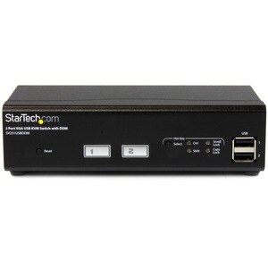 StarTech.com 2 Port USB VGA KVM Switch with DDM Fast Switching Technology and Cables - 2 Computer(s) - 1 Local User(s) - 1