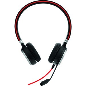 Jabra EVOLVE 40 Wired Over-the-head Stereo Headset - Binaural - Supra-aural - Noise Cancelling Microphone - USB, Mini-phon