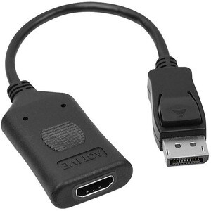 SIIG DisplayPort to HDMI Active Adapter - 10.55" DisplayPort/HDMI A/V Cable for Audio/Video Device, TV - First End: 1 x 20
