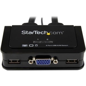 StarTech.com 2 Port USB VGA Cable KVM Switch - USB Powered with Remote Switch - 2 Computer(s) - 1 Local User(s) - 2048 x 1