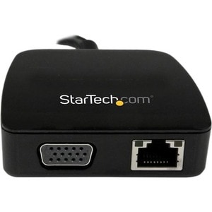 StarTech.com Travel Adapter for Laptops - VGA and Gigabit Ethernet - USB 3.0 - Portable Universal Laptop Mini Docking Stat