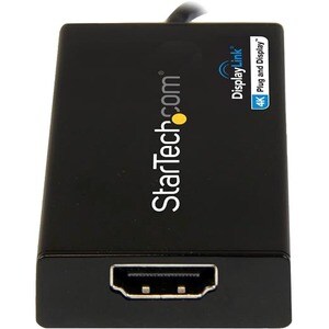StarTech.com USB 3.0 to HDMI Adapter, 4K 30Hz, DisplayLink Certified, USB Type-A to HDMI Display Adapter Converter, Extern