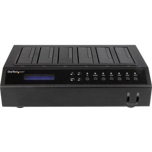 StarTech.com 6 Bay Hard Drive Duplicator/Eraser, 1:5 HDD/SSD Cloner/Copier, USB/eSATA to SATA Dock, Disk Sanitizer/Wiper, 