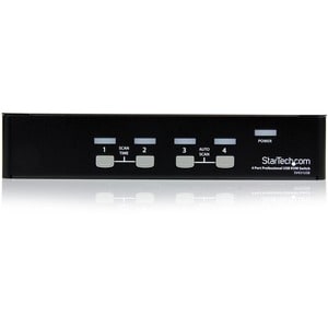 4 Port Professional VGA USB KVM Switch with Hub - 1U Rack-mountable KVM Switch (SV431USB)