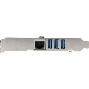 StarTech.com 3 Port PCI Express USB 3.0 Karte mit Gigabit Ethernet - 3 Total USB Port(s) - 3 USB 3.0 Port(s)1 Netzwerk (RJ