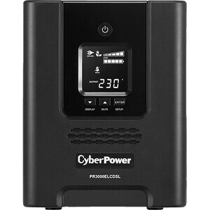 CyberPower Professional Tower PR2200ELCDSL Line-interactive UPS - ** NO UK PLUG ***  2.20 kVA/1.98 kW - Tower - 8 Hour Rec