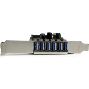 StarTech.com 7 Port PCI Express USB 3.0 Card - Standard & Low-Profile - SATA Power - UASP Support - 1 Internal & 6 Externa