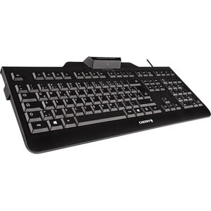 CHERRY KC 1000 SC Keyboard - Cable Connectivity - USB Interface - AZERTY Layout - Black - Mechanical Keyswitch - 105 Key