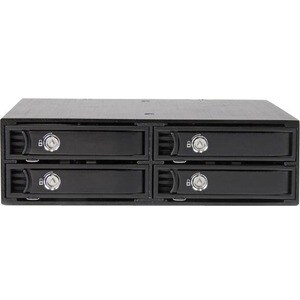 StarTech.com Backplane mobile per rack hot-swap 5,25" a 4 alloggiamenti HDD SATA/SAS da 2,5" - 6 Gbps - 4 x Disco rigido s