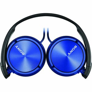 Sony MDR-ZX310APL Wired Over-the-head Stereo Headset - Blue - Binaural - Supra-aural - 24 Ohm - 10 Hz to 24 kHz - 120 cm C