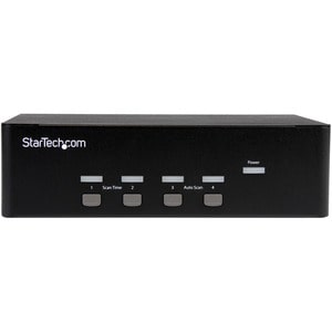 StarTech.com 4-port KVM Switch with Dual VGA and 2-port USB Hub - USB 2.0 - 4 Computer(s) - 1 Local User(s) - 1920 x 1200 