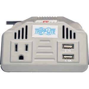 Tripp Lite series 200W PowerVerter Ultra-Compact Car Inverter with Outlet and 2 USB Charging Ports - Input Voltage: 12 V D