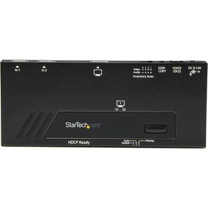 StarTech.com 2-Port HDMI Automatic Video Switch - 4K 2x1 HDMI Switch with Fast Switching, Auto-Sensing and Serial Control 